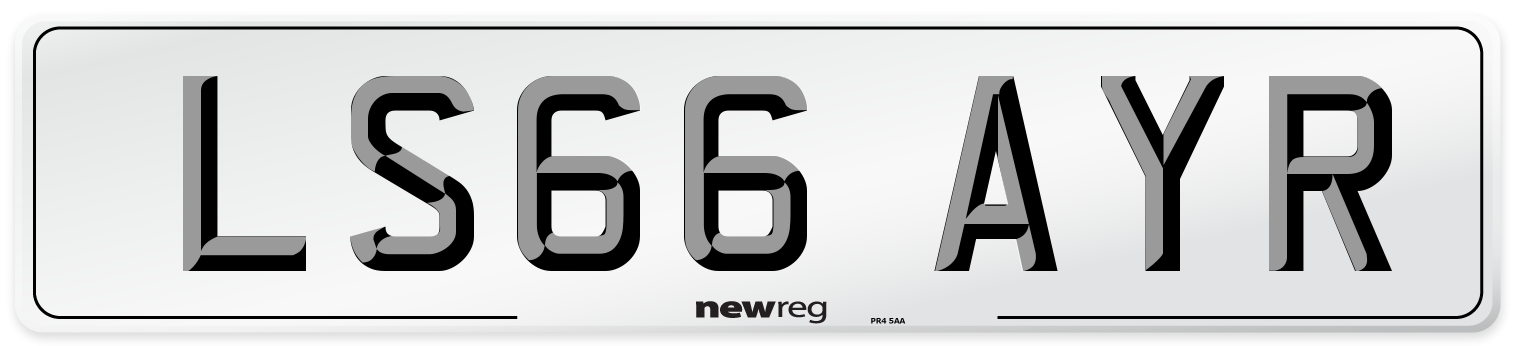 LS66 AYR Number Plate from New Reg